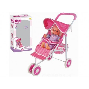 کالسکه فلزی با عروسک صدادار کد 17019