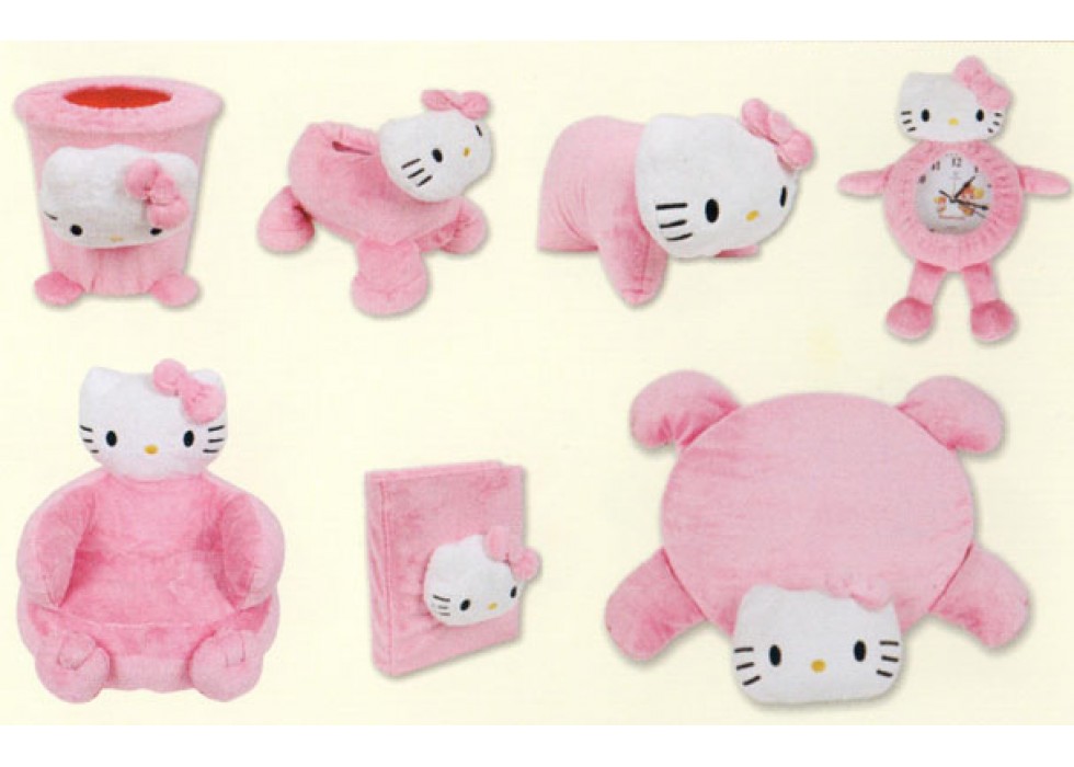ست 7 تکه پولیشی اتاق کودک مدل هلو کیتی Hello Kitty