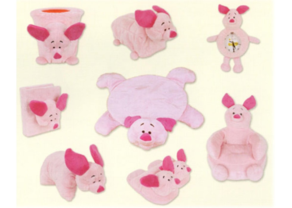 ست 8 تکه پولیشی اتاق کودک مدل خوک Pink Pig