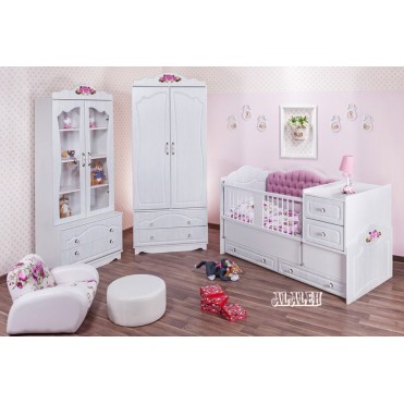 سرویس تخت و کمد نوزاد نوجوان مدل آلاله