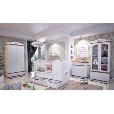 سرویس تخت و کمد نوزاد نوجوان مدل آنا