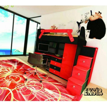 سرویس تخت و کمد جوان دو طبقه مدل اکسیر