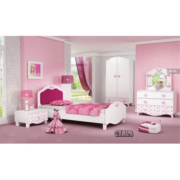 سرویس تخت و کمد جوان مدل قلب