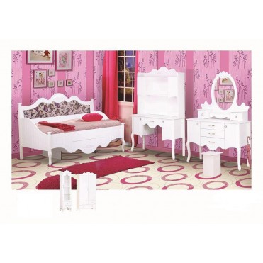 سرویس تخت و کمد 5 تکه نوجوان مدل پارادایس