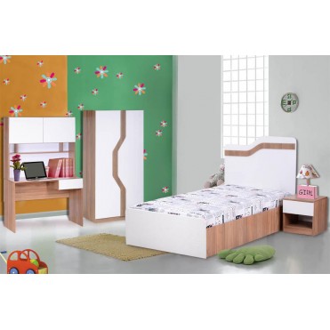 سرویس تخت و کمد 4 تکه نوجوان مدل استرانگ