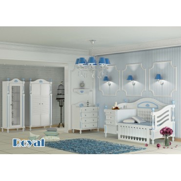 سرویس تخت و کمد نوزاد نوجوان مدل رویال