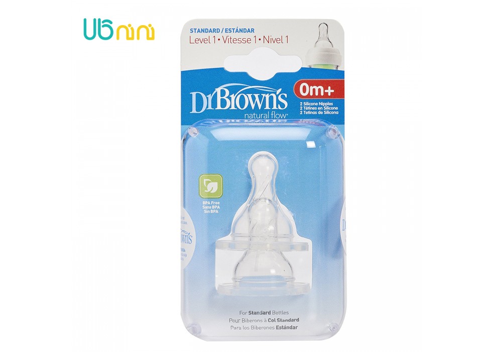 سر شیشه سیلیکونی 0m+ دکتر براونز-Dr.Brown's 