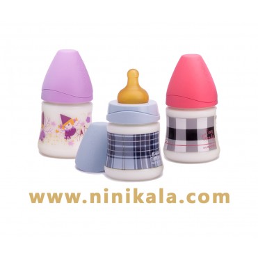 شیشه شیر  150 میل  سیلیکونی ارتودنسی  0 تا 6 ماه   سواوینکس  suavinex   کد 3800057