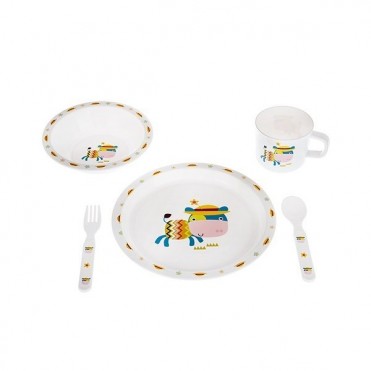 ست 5 تکه غذاخوری مدل Cow     بیبی فور لایف   baby4life