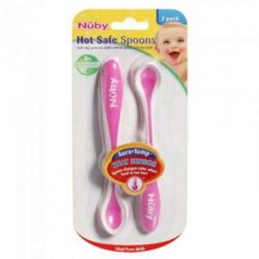 قاشق حرارتی دو عددی نرم نابی Nuby