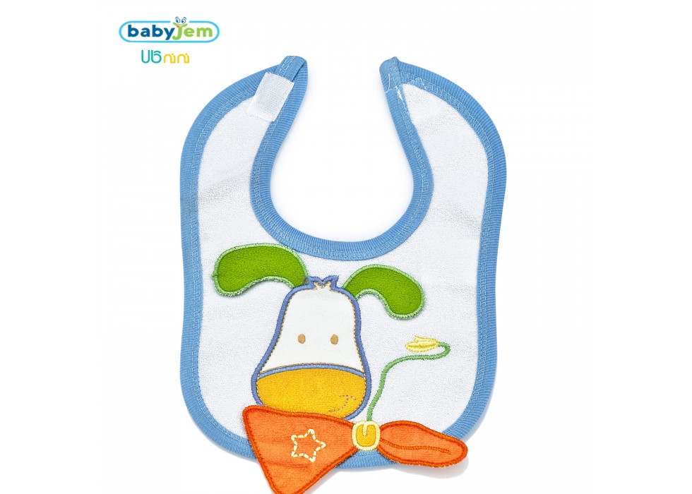 پیش بند حوله ای نوزاد بی بی جم-BabyJem مدل چسبی