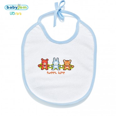 پیش بند حوله ای نوزاد بی بی جم-BabyJem مدل گره ای