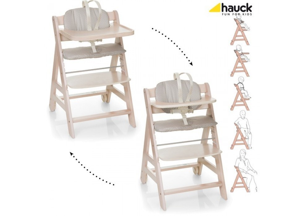 صندلی غذاخوری چوبی هاوک Hauck مدل Beta+b whitewashed  کد 663103