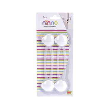 قفل چند منظوره نینو مدل دکمه ای سایز بزرگ بسته 2 عددی