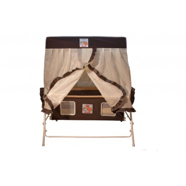 تخت و گهواره نوزاد شادی-Shadi  کرم قهوه ای