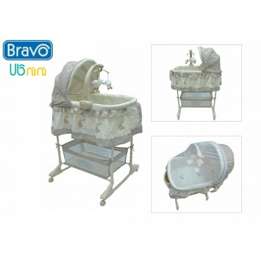 تخت و گهواره نوزاد برند Bravo-براوو طرح خرس