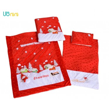 سرویس خواب نوزاد شادی-Shadi طرح آدم برفی توپی قرمز