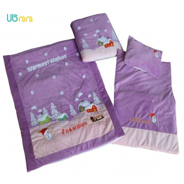 سرویس خواب نوزاد شادی-Shadi طرح آدم برفی یاسی