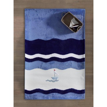 فرش اتاق کودک کیدبو-KidBoo مدل Blue Marine