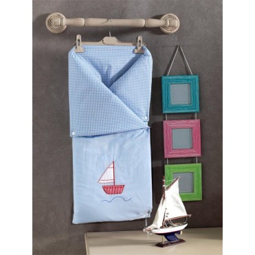 پتو قنداق دو کاره نوزاد کیدبو-KidBoo مدل Blue Marine