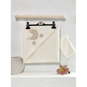 ست حوله دورپیچ کلاهدار و لیف کیدبو-KidBoo مدل My Sweet Baby