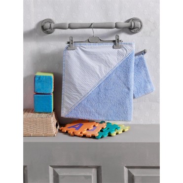 ست حوله دورپیچ کلاهدار و لیف کیدبو-KidBoo مدل Rabitto