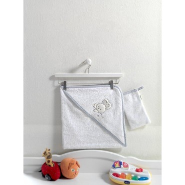 ست حوله دورپیچ کلاهدار و لیف کیدبو-KidBoo مدل Star