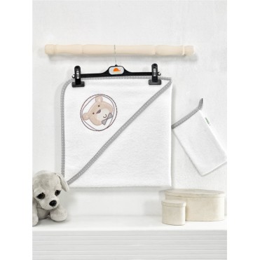 ست حوله دورپیچ کلاهدار و لیف کیدبو-KidBoo مدل Sweet Dreams