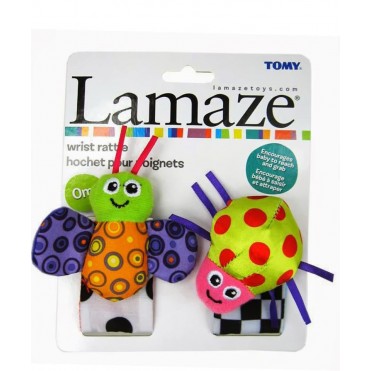 مچبند جغجغه ای دو عددی زنبور زرد و کفشدوزک  قرمز لمیز Lamaze