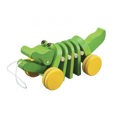 تمساح چوبی  پلن تویز  plantoys _ چرخ ساده کد 5105