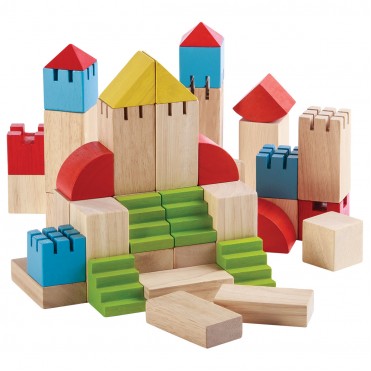 بلوک های خانه سازی  چوبی پلن تویز  plan toys کد 5527