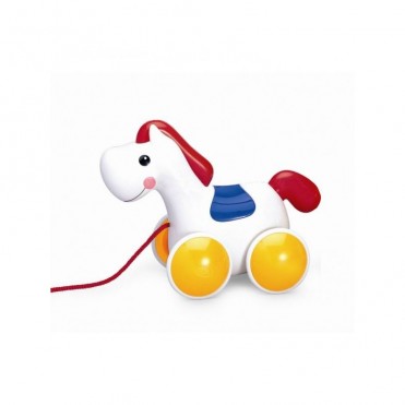 اسباب بازی اسب سورتمه برند تولو  TOLO _ کد 89500 سفید بنددار