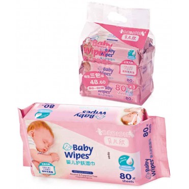 دستمال مرطوب 80 برگی بی بی سیل Babisil کد 4309