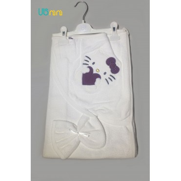 حوله 2 تکه و لیف بی بیبی-BiBaby سفید