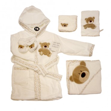 ست حوله ماماز پاپازشش طرح-مدل توری خرس  mamas&papas- کد1000443