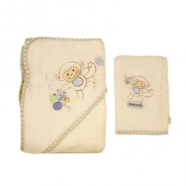 حوله دو تیکه با لیف طرح میمون  برند ماماز پاپاز-Mamas & Papas 