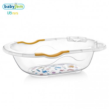 وان حمام نوزاد بی بی جم-BabyJem شفاف طرحدار کد 031