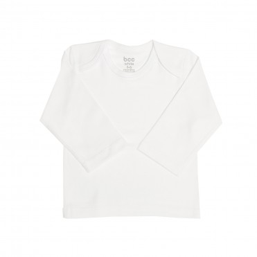 بلوز آستین بلند نوزاد بی سی سی-BCC طرح سفید-White