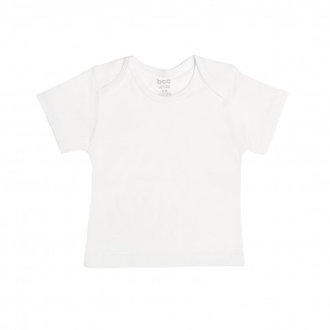 بلوز آستین کوتاه نوزاد بی سی سی -BCC طرح سفید-White