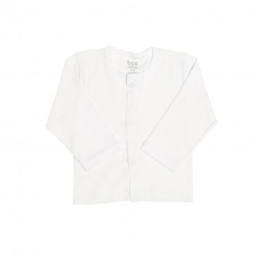 بلوز جلوباز نوزاد بی سی سی-BCC طرح سفید-White