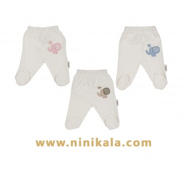 شلوار جوراب دار طرح فیل  برند ORGANIX