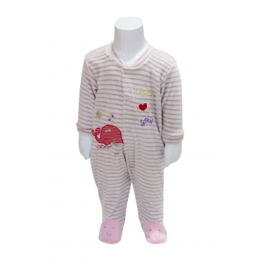 سرهمی مخمل جوراب دار دخترانه طرح دلفین قرمز carminas