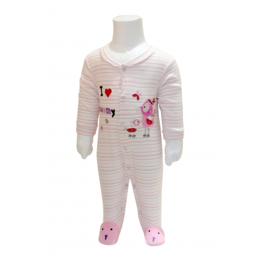 سرهمی مخمل جوراب دار دخترانه طرح جوجه  carminas