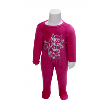 سرهمی مخمل  جوراب دار  دخنرانه طرح گربه با زمینه قرمز carminas