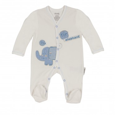 سرهمی جوراب دار طرح فیل آبی برند ORGANIX