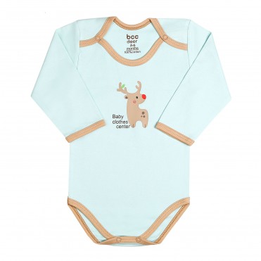 بادی آستین بلند نوزاد بی سی سی - BCC  طرح گوزن-Deer