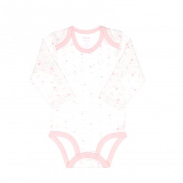 بادی آستین بلند نوزاد بی سی سی-BCC طرح اسب آبی-Hippo