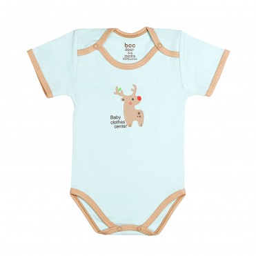 بادی آستین کوتاه نوزاد بی سی سی - BCC طرح گوزن-Deer