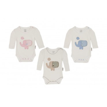 بادی آستین بلند زیر دگمه دار  برند  ارگانیکس ORGANIX