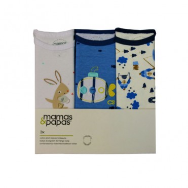 ست بادی 3 عددی زیر دکمه دار آستین کوتاه ماماز پاپاز  مدل  ماهی mamas&papas _   000016